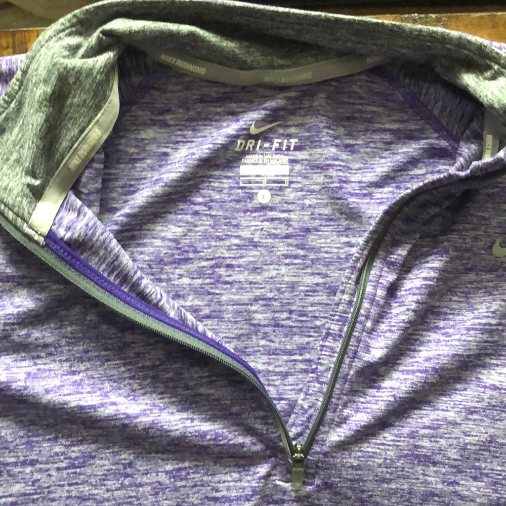 Nike women’s purple dry fit half zip pullover - Picture 2 of 3